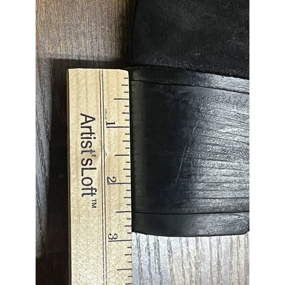 Steve Madden Black Suede Over The Knee Chunky Boots Sz 10-10.5 EU 41 Block Heel - Picture 9 of 12